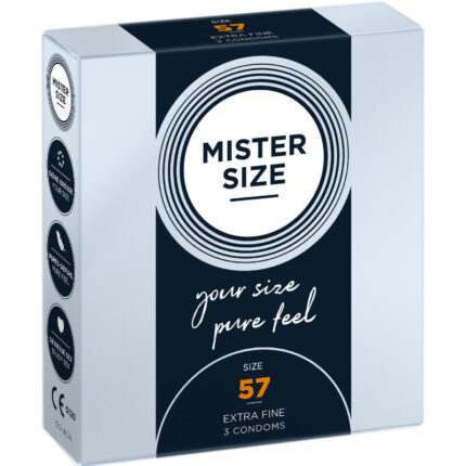 MISTER SIZE - PRESERVATIVOS TALLA L 57 MM (3 UNIDADES) - CandyHot - Foto 1