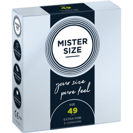 MISTER SIZE - PRESERVATIVOS TALLA S 49 MM (3 UNIDADES) - CandyHot - Foto 1