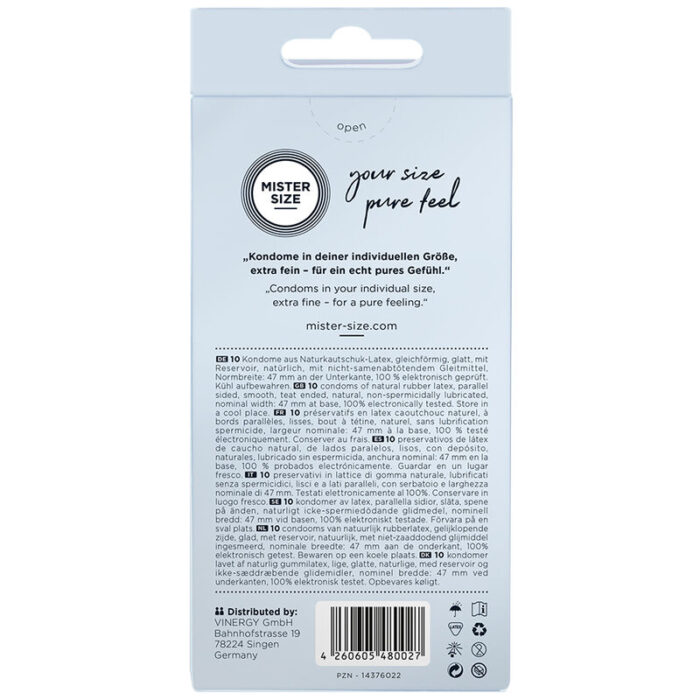 MISTER SIZE - PRESERVATIVOS TALLA XS 47 MM (10 UNIDADES) - CandyHot - Foto 3