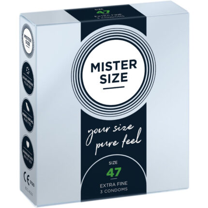 MISTER SIZE - PRESERVATIVOS TALLA XS 47 MM (3 UNIDADES) - CandyHot - Foto 1