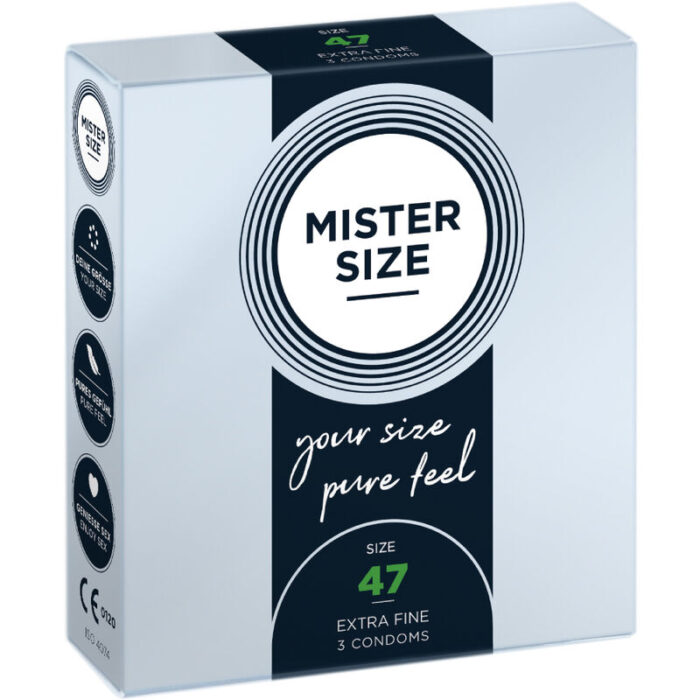 MISTER SIZE - PRESERVATIVOS TALLA XS 47 MM (3 UNIDADES) - CandyHot - Foto 1