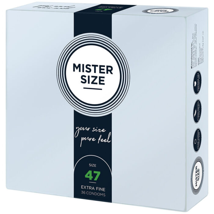 MISTER SIZE - PRESERVATIVOS TALLA XS 47 MM (36 UNIDADES) - CandyHot - Foto 2