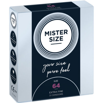 MISTER SIZE - PRESERVATIVOS TALLA XXL 64 MM (3 UNIDADES) - CandyHot - Foto 1