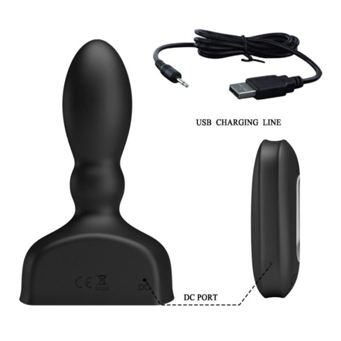 MR PLAY - PLUG ANAL HINCHABLE NEGRO CONTROL REMOTO - CandyHot - Foto 3