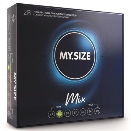 MY SIZE - MIX PRESERVATIVOS 49 MM 28 UNIDADES - CandyHot - Foto 1