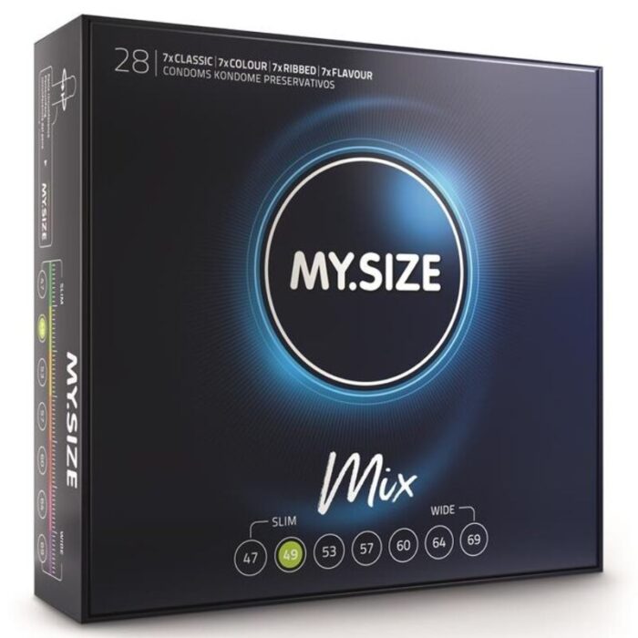MY SIZE - MIX PRESERVATIVOS 49 MM 28 UNIDADES - CandyHot - Foto 1