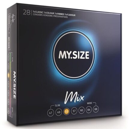 MY SIZE - MIX PRESERVATIVOS 53 MM 28 UNIDADES - CandyHot - Foto 1