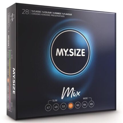MY SIZE - MIX PRESERVATIVOS 57 MM 28 UNIDADES - CandyHot - Foto 1