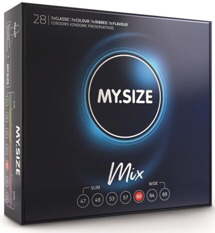 MY SIZE - MIX PRESERVATIVOS 60 MM 28 UNIDADES - CandyHot - Foto 1
