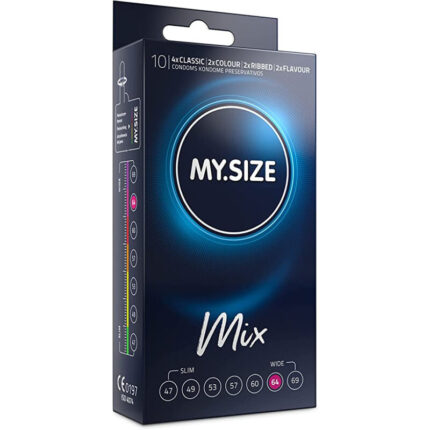 MY SIZE - MIX PRESERVATIVOS 64 MM 10 UNIDADES - CandyHot - Foto 1