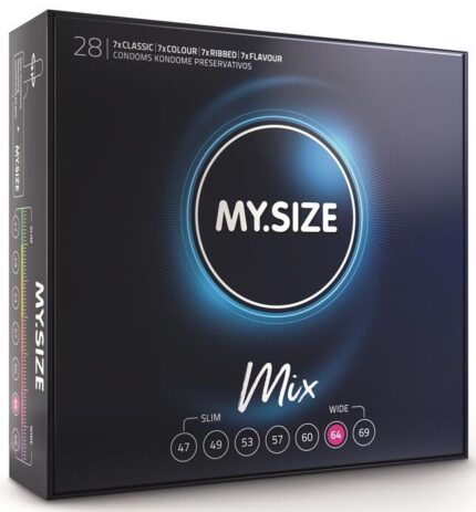 MY SIZE - MIX PRESERVATIVOS 64 MM 28 UNIDADES - CandyHot - Foto 1