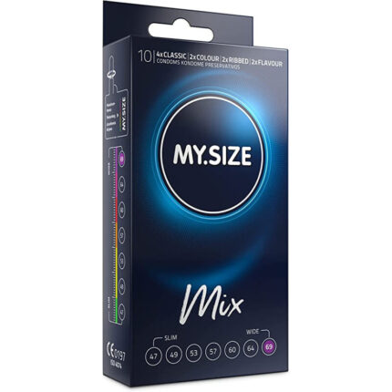 MY SIZE - MIX PRESERVATIVOS 69 MM 10 UNIDADES - CandyHot - Foto 1