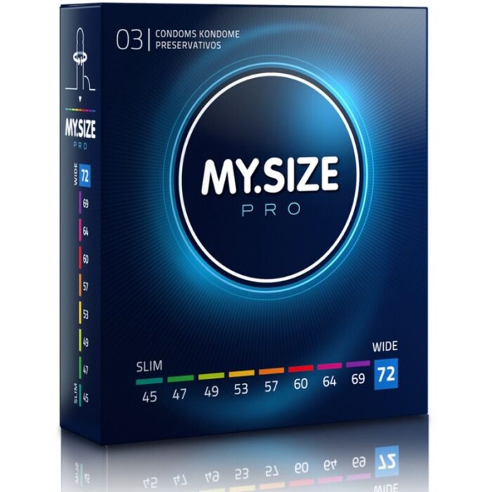 MY SIZE - PRO PRESERVATIVOS 72 MM 3 UNIDADES - CandyHot - Foto 1