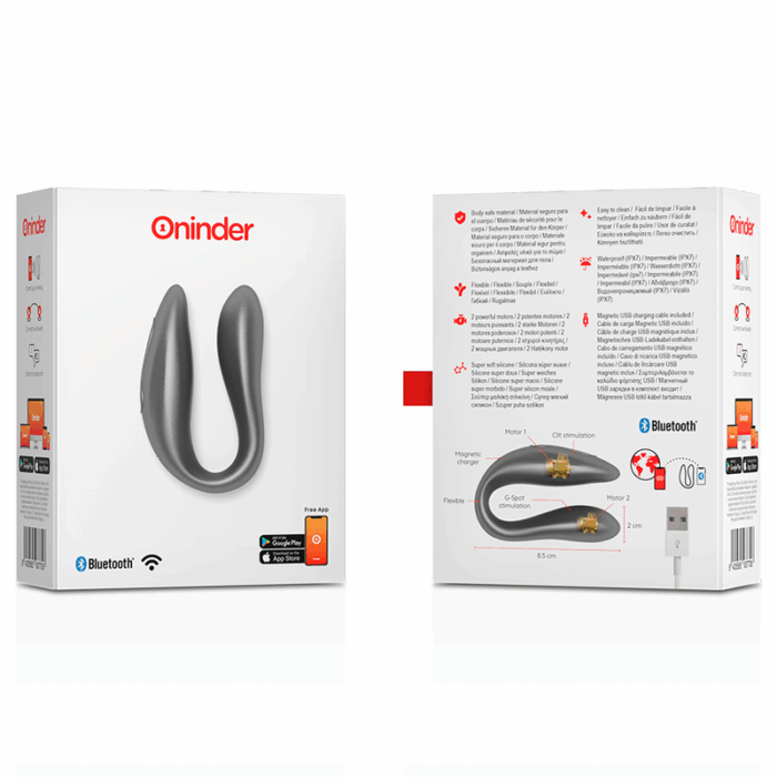 ONINDER - LISBOA ESTIMULADOR PUNTO G & CLÍTORIS NEGRO - APP GRATUITA - CandyHot - Foto 6