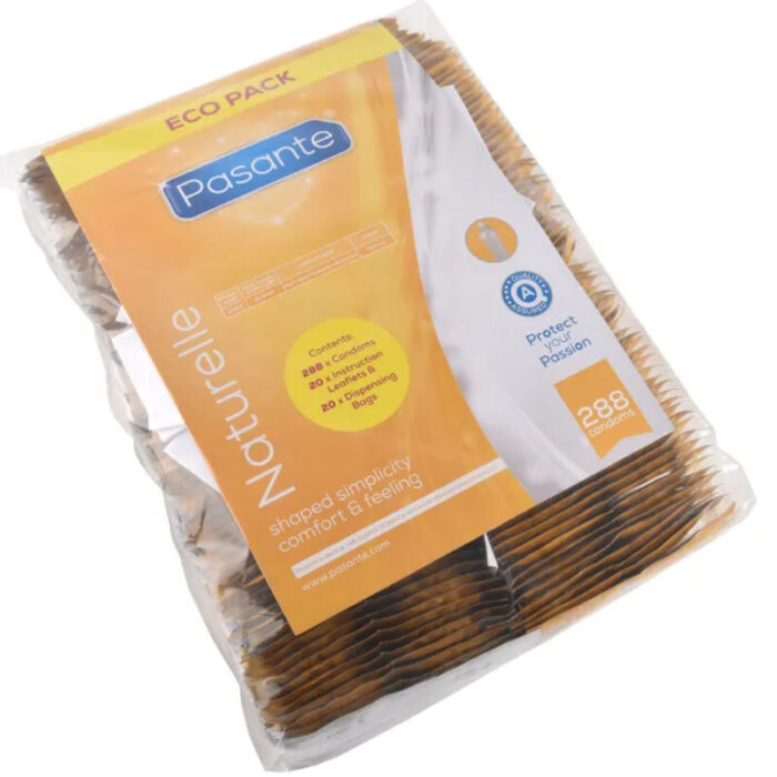 PASANTE - PRESERVATIVO ECO PACK NATURELLE BOLSA 288 UNIDADES - CandyHot - Foto 3