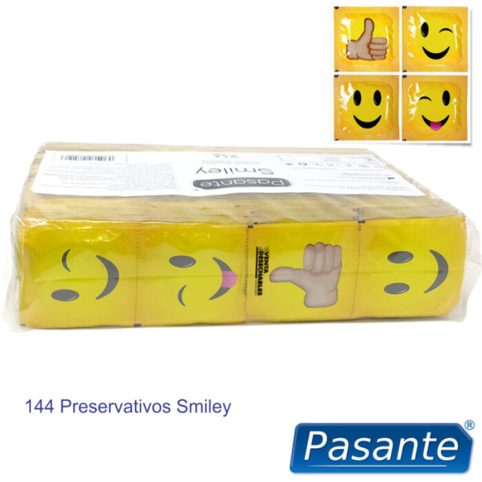 PASANTE - PRESERVATIVO SMILEY BOLSA 144 UNIDADES - CandyHot - Foto 3