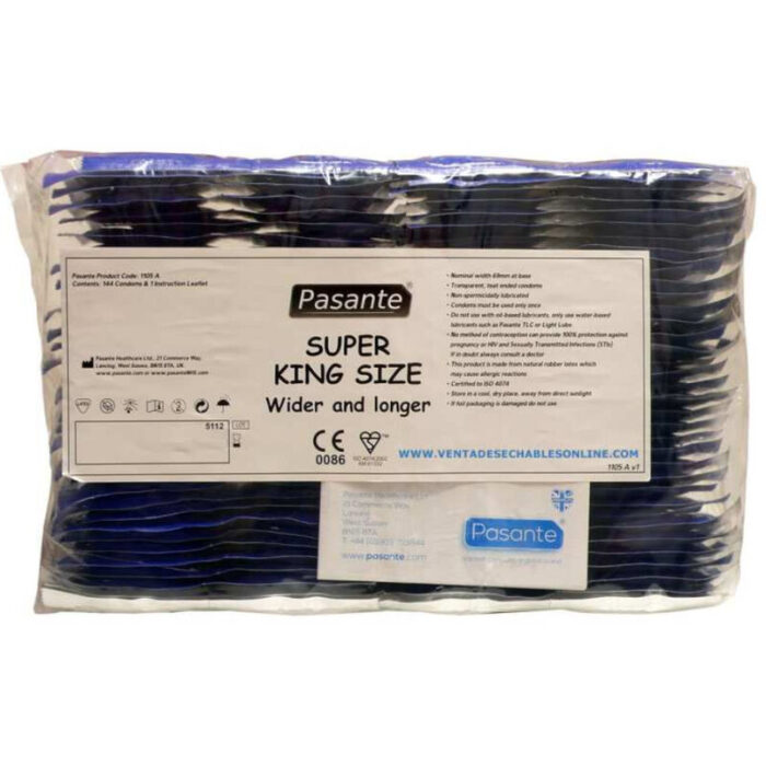 PASANTE - PRESERVATIVO TAMAÑO SUPER KING BOLSA 144 UNIDADES - CandyHot - Foto 3
