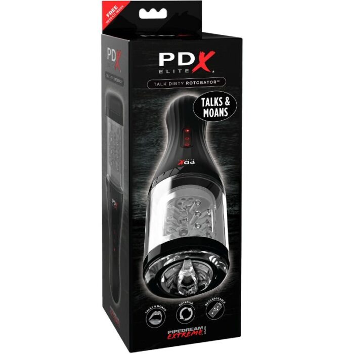 PDX ELITE - MASTURBADOR CON SONIDO TALK DIRTY ROTOBATOR - CandyHot - Foto 3