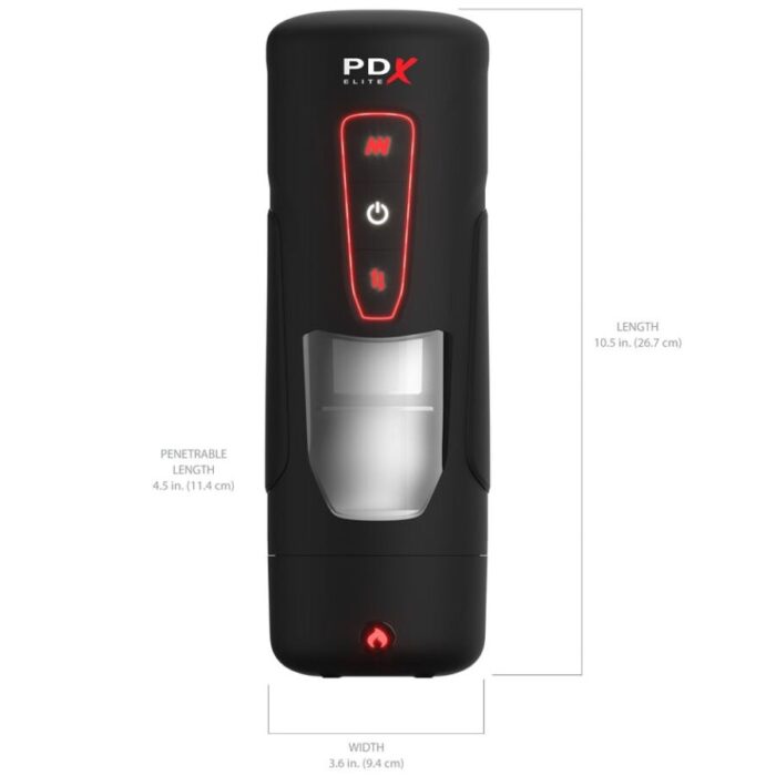 PDX ELITE - MILK ME HOTTER MASTURBADOR AUTOMÁTICO CON THRUSTING Y VIBRACIÓN EFECTO CALOR - CandyHot - Foto 4