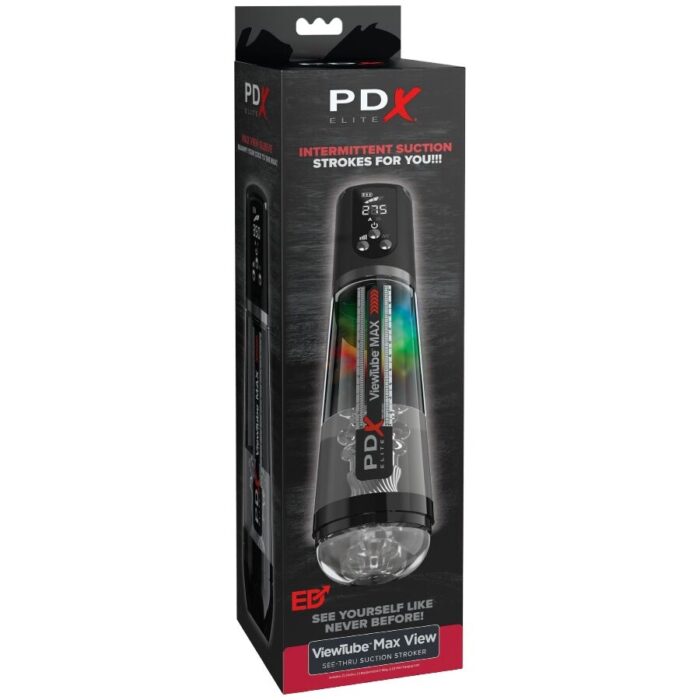 PDX ELITE - VIEWTUBE MAX VIEW MASTURNADOR AUTOMÁTICO CON SUCCIÓN TRANSPARENTE - CandyHot - Foto 5