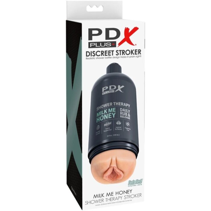 PDX PLUS - MASTURBADOR STROKER DISEÑO DISCRETO DE BOTE CHAMPU MILK ME HONEY - CandyHot - Foto 6