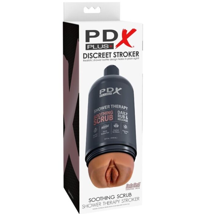 PDX PLUS - MASTURBADOR STROKER DISEÑO DISCRETO DE BOTE CHAMPU SOOTHING SCRUB CARAMELO - CandyHot - Foto 5