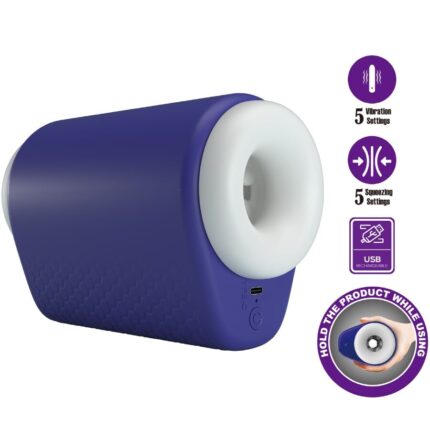 PRETTY LOVE - DJ LADY MASTURBADOR MASCULINO CON VIBRACIÓN 5 CONFIGURACIONES MORADO - CandyHot - Foto 1