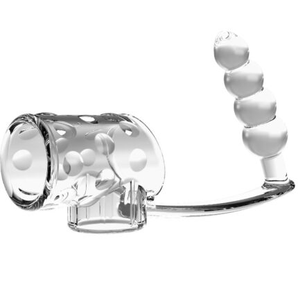 PRETTY LOVE - FUNDA PARA PENE CON PLUG ANAL TRANSPARENTE - CandyHot - Foto 2