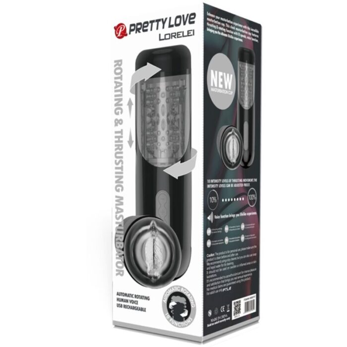 PRETTY LOVE - MASTURBADOR RECARGABLE MULTIFUNCIÓN LORELEI - CandyHot - Foto 6