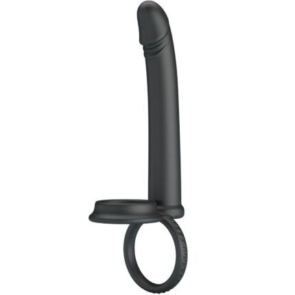 PRETTY LOVE - MOSES ANILLO DOBLE PENE PARA DONLE PENETACIÓN NEGRO - CandyHot - Foto 2