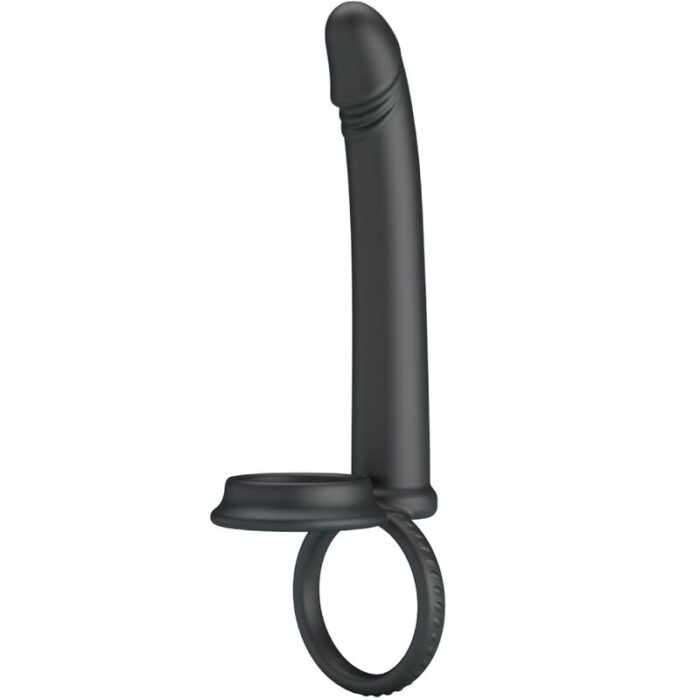 PRETTY LOVE - MOSES ANILLO DOBLE PENE PARA DONLE PENETACIÓN NEGRO - CandyHot - Foto 2