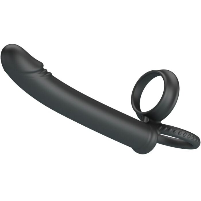 PRETTY LOVE - MOSES ANILLO DOBLE PENE PARA DONLE PENETACIÓN NEGRO - CandyHot - Foto 5