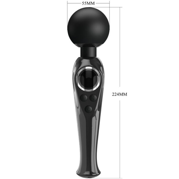 PRETTY LOVE - SKYLER VIBRADOR WAND NEGRO - CandyHot - Foto 5