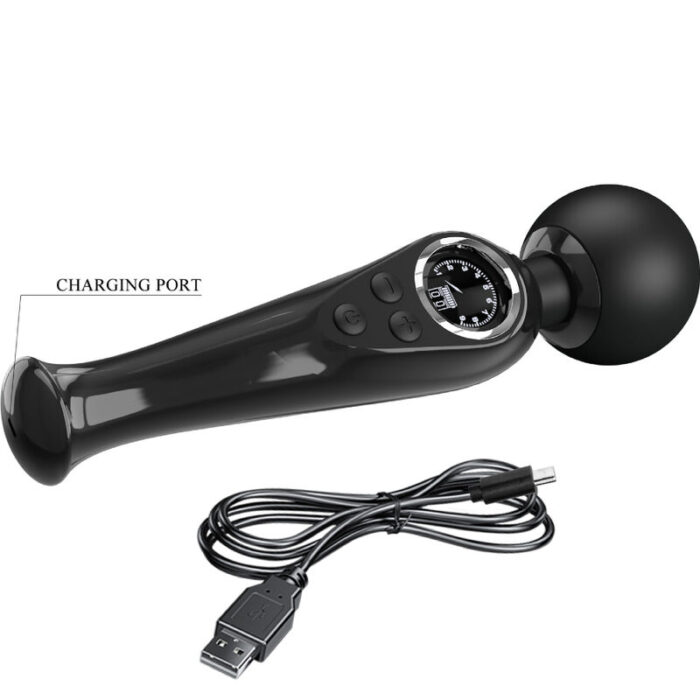 PRETTY LOVE - SKYLER VIBRADOR WAND NEGRO - CandyHot - Foto 6