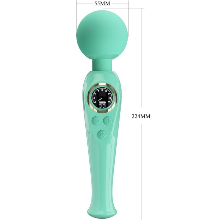PRETTY LOVE - SKYLER VIBRADOR WAND VERDE - CandyHot - Foto 5