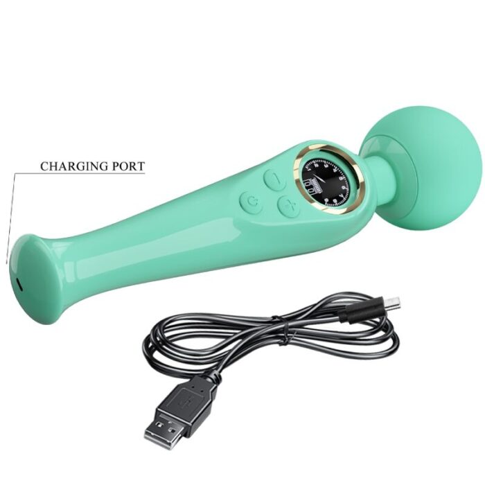 PRETTY LOVE - SKYLER VIBRADOR WAND VERDE - CandyHot - Foto 6
