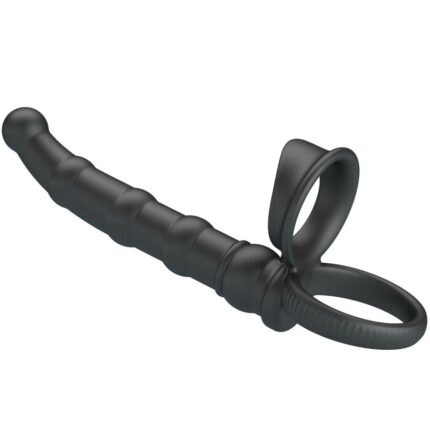 PRETTY LOVE - TATUM ANILLO VIBRADOR PENE CON PLUG 10 VIBRACIONES NEGRO - CandyHot - Foto 2