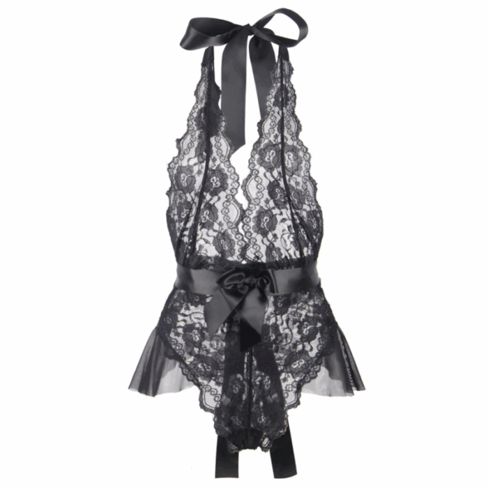 QUEEN LINGERIE - TEDDY ESCOTADO DE ENCAJES L/XL - CandyHot - Foto 5