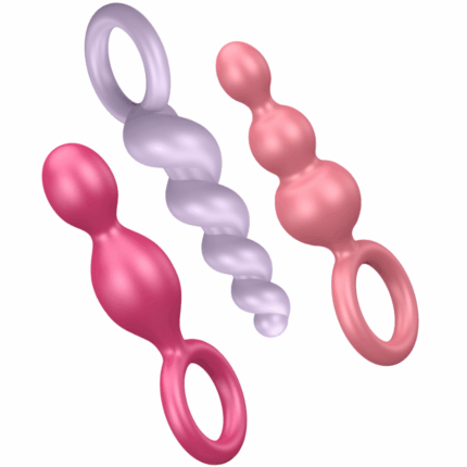 SATISFYER - ANAL PLUGS SET 3 PCS TRICOLOR - CandyHot - Foto 1