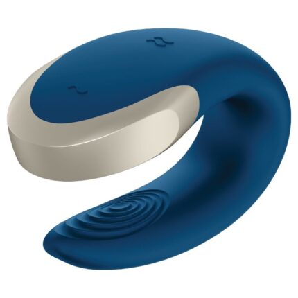 SATISFYER - APP DOUBLE LOVE VIBRADOR PAREJAS LUXURY AZUL - CandyHot - Foto 2