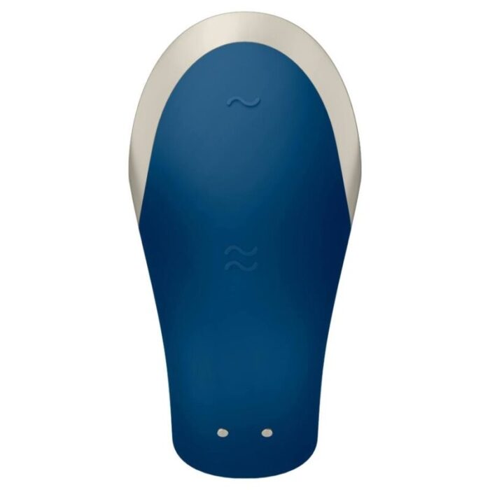 SATISFYER - APP DOUBLE LOVE VIBRADOR PAREJAS LUXURY AZUL - CandyHot - Foto 3