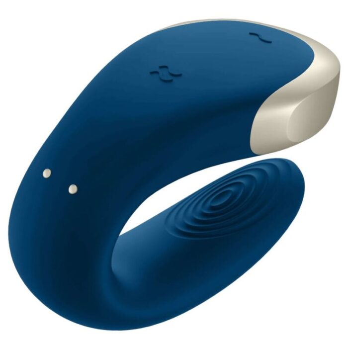 SATISFYER - APP DOUBLE LOVE VIBRADOR PAREJAS LUXURY AZUL - CandyHot - Foto 4