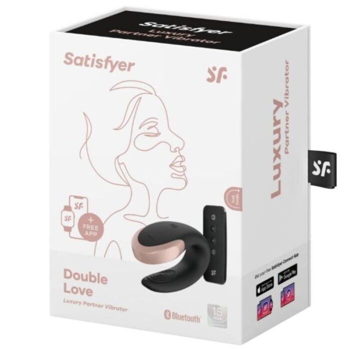 SATISFYER - APP DOUBLE LOVE VIBRADOR PAREJAS LUXURY NEGRO - CandyHot - Foto 5
