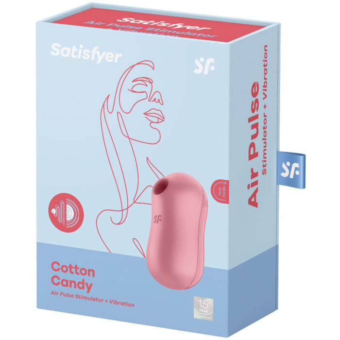 SATISFYER - COTTON CANDY ESTIMULADOR Y VIBRADOR ROSA - CandyHot - Foto 3