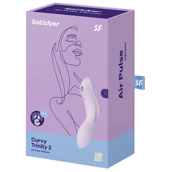 SATISFYER - CURVY TRINITY 2 ESTIMULADOR Y VIBRADOR MORADO - CandyHot - Foto 4