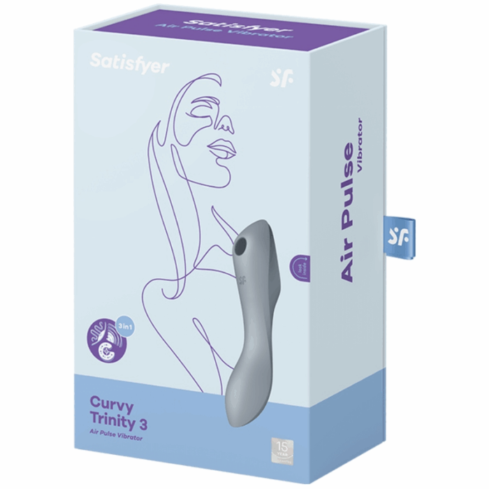 SATISFYER - CURVY TRINITY 3 ESTIMULADOR Y VIBRADOR GRIS - CandyHot - Foto 3