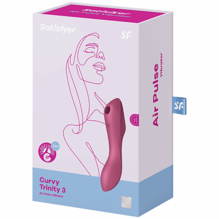 SATISFYER - CURVY TRINITY 3 ESTIMULADOR Y VIBRADOR ROJO - CandyHot - Foto 3