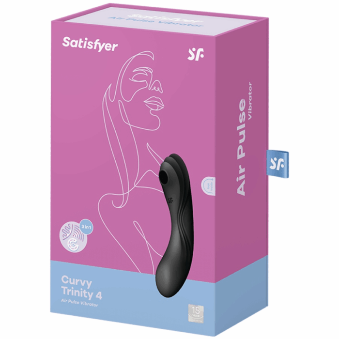 SATISFYER - CURVY TRINITY 4 ESTIMULADOR Y VIBRADOR NEGRO - CandyHot - Foto 3