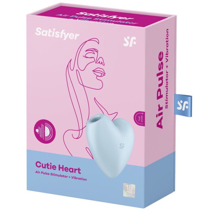 SATISFYER - CUTIE HEART ESTIMULADOR Y VIBRADOR AZUL - CandyHot - Foto 4