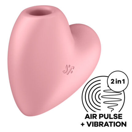 SATISFYER - CUTIE HEART ESTIMULADOR Y VIBRADOR ROSA - CandyHot - Foto 1